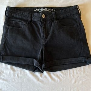 American Eagle Outfitters black jean shorts